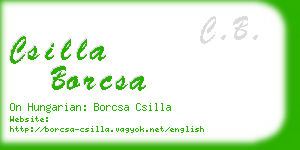 csilla borcsa business card